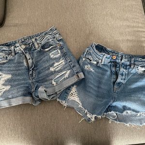 2 pair American Eagle jean shorts Woman’s size 2